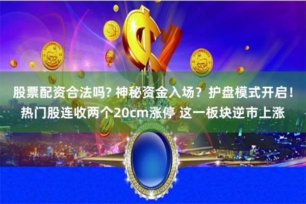 股票配资合法吗? 神秘资金入场？护盘模式开启！热门股连收两个20cm涨停 这一板块逆市上涨