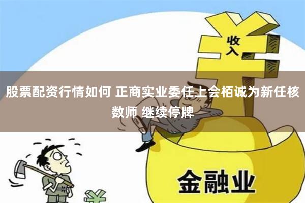 股票配资行情如何 正商实业委任上会栢诚为新任核数师 继续停牌