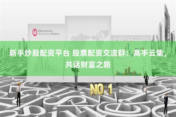 新手炒股配资平台 股票配资交流群：高手云集，共话财富之路